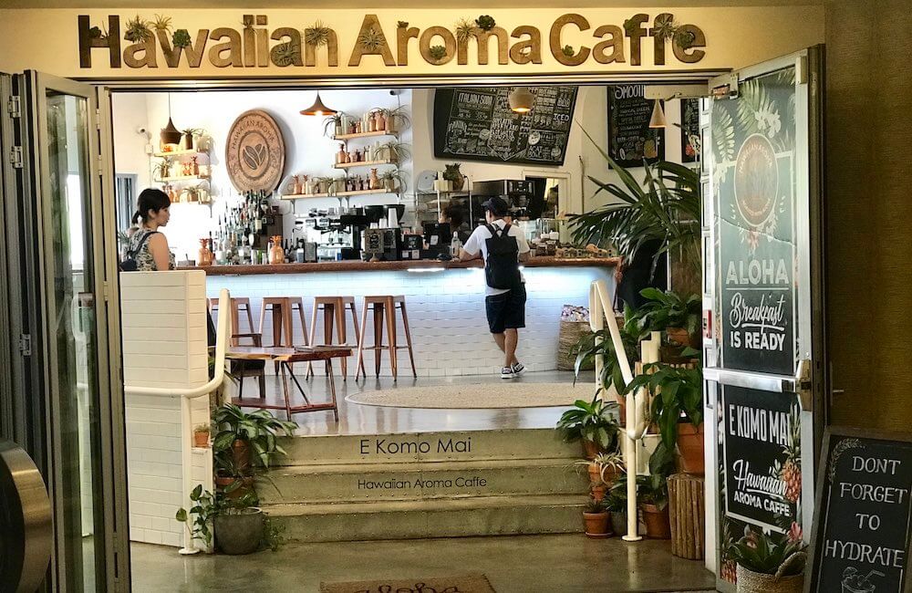 Hawaiian Aroma Caffe, Best Coffee Waikiki, Oahu, Hawaii