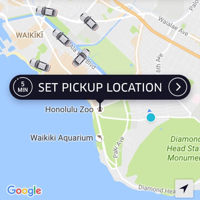 Uber, Hawaii travel app