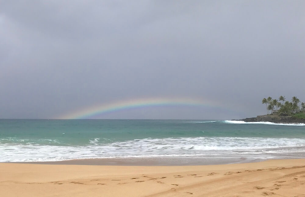 Rainbow, Waimea Bay, North Shore, Oahu, Hawaii